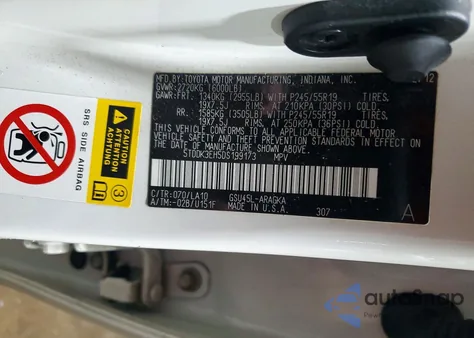 2013 Toyota Highlander Limited from USA, damaged, VIN 5TDDK3EH5DS199173